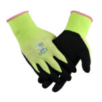 XYEHS Nitrile Coated Safety Work Gloves, Oil Resistant and Abrasion Resistant, 18 Gauge Seamless Knitted Nylon Gloves, Good Grip