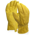XYEHS Goatskin Professional Cut & Puncture Resistant Work Gloves, ARC Flash Safety Gloves for General Work, Driving