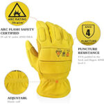 XYEHS Goatskin Professional Cut & Puncture Resistant Work Gloves, ARC Flash Safety Gloves, Reinforced Palm for General Work, Driving - Image 2