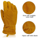 XYEHS Heat Resistant Fire Fighter Gloves, Flame Resistant, Fireproof Fire-fighting Safety Protection Gloves, Palm Reinforced for - Image 3