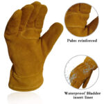 XYEHS Structural Fire Fighter Gloves, Heat Resistant, Flame Resistant, Fireproof Fire-fighting Gloves, Palm Reinforced, Waterproof - Image 3