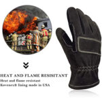 XYEHS Structural Fire Fighter Gloves, Heat Resistant, Flame Resistant, Fireproof Fire-fighting Gloves, Palm Reinforced, Waterproof - Image 4