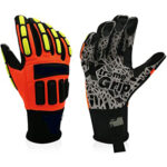 XYEHS Anti Impact Leather Work Gloves, Oil and Gas Water Resistant Safety Gloves, Heavy Duty Utility Mechanic Rigger Gloves with TPR Protection