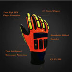 XYEHS Anti Impact Leather Work Gloves, Oil and Gas Water Resistant Safety Gloves, Heavy Duty Utility Mechanic Rigger Gloves with TPR Protection - Image 2