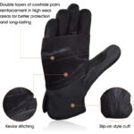 Cowhide Tactical Gloves Water-Resistant, Double Palm Reinforced, Long-Lasting Rope Gloves for Safety Work, Training, Paintball, Hunting, Hiking, Camping, Climbing - Image 2