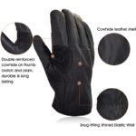 Cowhide Tactical Gloves Water-Resistant, Double Palm Reinforced, Long-Lasting Rope Gloves for Safety Work, Training, Paintball, Hunting, Hiking, Camping, Climbing - Image 3