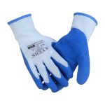XYEHS XU1212 Anti-Slip Dipped Rubber Latex Coated General Work Gloves, Abrasion Resistant, Water Resistant for Construction, 10 Gauge Polyester Gardening Gloves