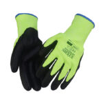 XYEHS XU2203 Level 5 Cut Resistant Safety Work Gloves, 13 Gauge HPPE Shell Knit with Black Nitrile coated on Palm - Image 4