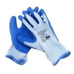 XYEHS XU1212 Anti-Slip Dipped Rubber Latex Coated General Work Gloves, Abrasion Resistant, Water Resistant for Construction, 10 Gauge Polyester Gardening Gloves - Image 3
