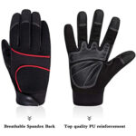 M-XL Men Women General Work Gloves Abrasion Resistant Construction Rescue Breathable Spandex, PU Leather Reinforcement - Image 3