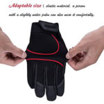 M-XL Men Women General Work Gloves Abrasion Resistant Construction Rescue Breathable Spandex, PU Leather Reinforcement - Image 2