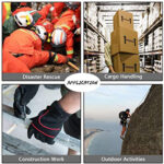 M-XL Men Women General Work Gloves Abrasion Resistant Construction Rescue Breathable Spandex, PU Leather Reinforcement - Image 6