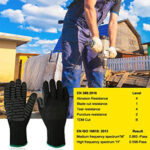 XYEHS Professional Anti-Vibration Work Gloves, Shock Proof Impact Reducing Safety Gloves, Heavy Duty, Elastic Cuff - Image 4