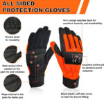 XYEHS Leather Chainsaw Gloves Saw Protection Cut-resistant Gloves on Left or Both Hands Back, Thick Eva Padded - Image 7