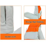 XYEHS Leather Chainsaw Gloves Saw Protection Cut-resistant Gloves on Left or Both Hands Back, Thick Eva Padded - Image 5