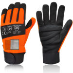 XYEHS Leather Chainsaw Gloves Saw Protection Cut-resistant Gloves on Left or Both Hands Back, Thick Eva Padded - Image 6