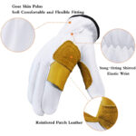 XYEHS Durable Leather Climbing Gloves Rope Gloves Reinforced Palm Water-Resistant Improved Dexterity for Men & Women Rappelling, Rescue, Rock/Tree/Wall/Mountain Climbing, Adventure, Outdoor Sports Work - Image 2