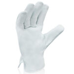 XYEHS Durable Goatskin Leather Driver Glove Work Gloves For General Work/Truck Driving/Warehouse/Gardening/Farm/Construction - Image 3