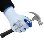 XYEHS XU1212 Anti-Slip Dipped Rubber Latex Coated General Work Gloves, Abrasion Resistant, Water Resistant for Construction, 10 Gauge Polyester Gardening Gloves - Image 2