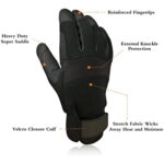 XYEHS Professional Anti-Vibration Gloves Safety Mechanic Work Gloves, Jack Hammer Gloves, Heavy Duty, Palm & Fingertips Reinforced - Image 3