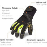 XYEHS Professional Anti-Vibration Gloves Safety Mechanic Work Gloves, Jack Hammer Gloves, Heavy Duty, 6mm Padded - Image 2