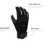 XYEHS Heavy-Duty Anti-Vibration Gloves, Safety Mechanic Work Gloves, Reinforced Palm and Thumb, Heavy Duty, Anti-Abrasion - Image 2