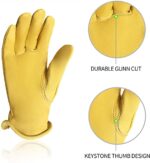 XYEHS Water-Resistant Cowhide Leather Driver Gloves High Abrasion Garden Gloves for Truck Driving Warehouse General Work - Image 5