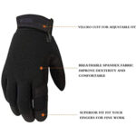 M-XXL Durable Mechanic Work Gloves, Improved Dexterity, Abrasion Resistant, Lightweight & Breathable Synthetic Leather and Spandex for Construction Sports - Image 2
