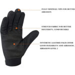 M-XXL Durable Mechanic Work Gloves, Improved Dexterity, Abrasion Resistant, Lightweight & Breathable Synthetic Leather and Spandex for Construction Sports - Image 3