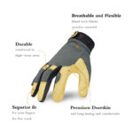 XYEHS General Work Gloves, Deerskin Construction Gloves,Soft, Improved Dexterity, Durable - Image 3