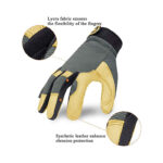 XYEHS General Work Gloves, Deerskin Construction Gloves,Soft, Improved Dexterity, Durable - Image 4