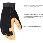 XYEHS Light Work Gloves Durable & Soft Mechanic Gloves Leather Reinforcement Fingertip High-Abrasion Resistance Level 4 - Image 3