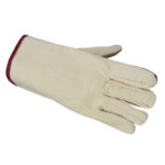 XYEHS XU0002 Canvas General Work Gloves with Cowhide Palm Reinforcement, Thickened Liner, Abrasion Resistant and Anti-Slip Safety Gloves for Welding & Manufacturing - Image 2