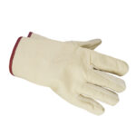 XYEHS XU0006 Canvas Safety Work Gloves with Cowhide Palm Reinforcement, Welding Glove, Thickened Liner, Wear-Resistant and Anti-Slip - Image 2