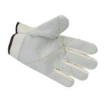 XYEHS XU0001 Canvas Safety Work Gloves with FULL Palm Cowhide Reinforcement, Thickened Liner, Wear-Resistant and Anti-Slip for Welding & Manufacturing - Image 3