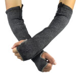 XYEHS Level 5 Cut Resistant Sleeves with Thumb Hole 18 Inches Arm Protection Sleeve for Gardening, Welding, Kitchen, Arm Guards for Biting, Pet Grooming