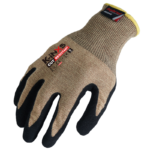 INXS A-5001 Cut Resistant Safety Work Gloves, Puncture Resistant, 18 Gauge Aramid/Basalt Liner with Sandy Foam Nitrile Coating on Palm, Hybrid Armorgard™ Akore Fiber, ANSI CUT A4, Light & Medium Cut Protection