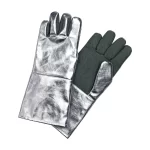 Blue Eagle AL145 Aluminized Heat Resistant Gloves, Full-Finger Safety Work Gloves, Flame Resistant & Thermal Radiation Reflective Safety Apparel, Insulation Gloves for Metallurgy, Stove, BBQ Gloves