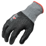 INXS B-34PU13-TS ANSI CUT A4 Cut Resistant Safety Work Gloves, Puncture Resistant, 13 Gauge HPPE Shell Knit with Black PU Coating on Palm, Hybrid Armorgard™ BladeX