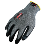 INXS B-5005 Cut Resistant Safety Work Gloves, Puncture Resistant, 13 Gauge HPPE Knitting with Foam Nitrile Coating on Palm & Fingertips, Hybrid Armorgard™ BladeX, ANSI CUT A6, Medium & Heavy Cut Protection