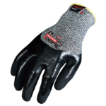INXS B-5007 Cut Resistant Safety Work Gloves, Puncture Resistant, 13 Gauge HPPE Knitting with 3/4 Nitrile Coating on Palm & Back & Fingertips, Hybrid Armorgard™ BladeX, ANSI CUT A6, Medium & Heavy Cut Protection