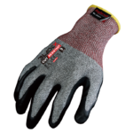 XYEHS XU3151 EN388 B Cut Resistant Safety Work Gloves, Matte particle process, 13 Gauge HPPE Knitting with Nitrile Coating on Palm & Fingertips, Light Cut Protection