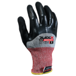 INXS B-5010 Cut Resistant Safety Work Gloves, Puncture Resistant, 18 Gauge HPPE Knitting with 3/4 Nitrile Coating on Palm & Back & Fingertips, Hybrid Armorgard™ BladeX, ANSI CUT A4, Light & Medium Cut Protection - Image 3