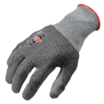 INXS B-84PU14-TS ANSI CUT A4 Cut Resistant Safety Work Gloves, Puncture Resistant, 18 Gauge HPPE Shell Knit with Black PU Coating on Palm, Hybrid Armorgard™ BladeX