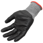 INXS B-84PU15-TS ANSI CUT A4 Cut Resistant Safety Work Gloves, Puncture Resistant, 15 Gauge HPPE Shell Knit with Black PU Coating on Palm, Hybrid Armorgard™ BladeX - Image 2