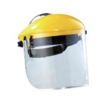 Blue Eagle FC45 Adjustable Safety Browguard Headgear with Aluminum Face Shield Visor, Ratchet Suspension, Impact Resistant ABS