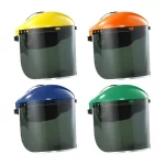 Blue Eagle FC48G3 Polycarbonate Safety Face Shield Visor for Headgear, UV Protection, Aluminum Reinforced, Replacement Light Green PC Window - Image 2