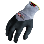 INXS FLX-008 Abrasion Resistant General Work Gloves, 3/4 Micro-Foam Nitrile Dipped Coating, Nylon Liner, 15 Gauge Nylon Shell Liner, Lightweight, Precise Grip for Wet/Dry/Oily Apparatus