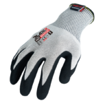 INXS G-5001 Cut Resistant Safety Work Gloves, Puncture Resistant, 13 Gauge HPPE Liner with Sandy Foam Nitrile Coating on Palm, Hybrid Armorgard™ Graphyne Fiber, ANSI CUT A4, Light & Medium Cut Protection