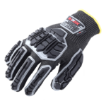 INXS JF285C Cut & Impact Resistant Safety Work Gloves, Reinforced Thumb Crotch, Dual Sandy Nitrile Dipped Coating Palm, TPR Full Finger & Knuckle, 13 Gauge Composite Knitted, Touchscreen Utility Safety Gloves, Oil Resistant Mechanic Gloves